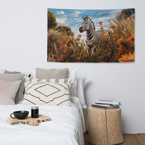 About my Brain Institute Wall Art Zebra Spirit Animal Flag Wall Art