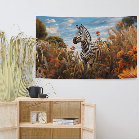 About my Brain Institute Wall Art Zebra Spirit Animal Flag Wall Art