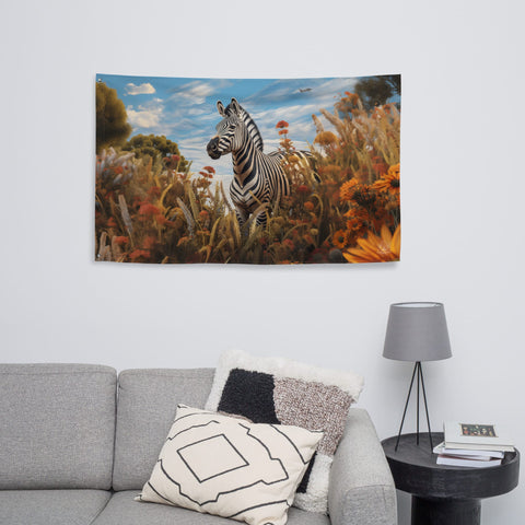 About my Brain Institute Wall Art Zebra Spirit Animal Flag Wall Art