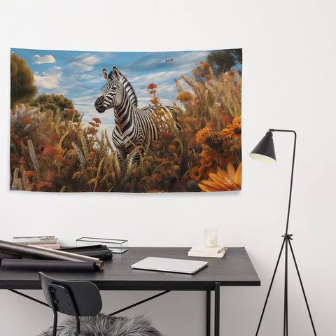About my Brain Institute Wall Art Zebra Spirit Animal Flag Wall Art