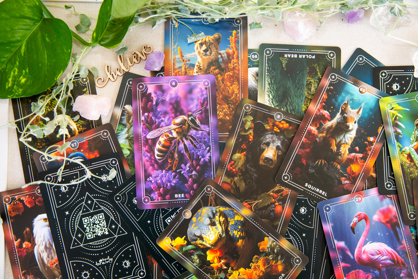 About my Brain Oracle Card Deck: Spirit Animals - Believe Spread