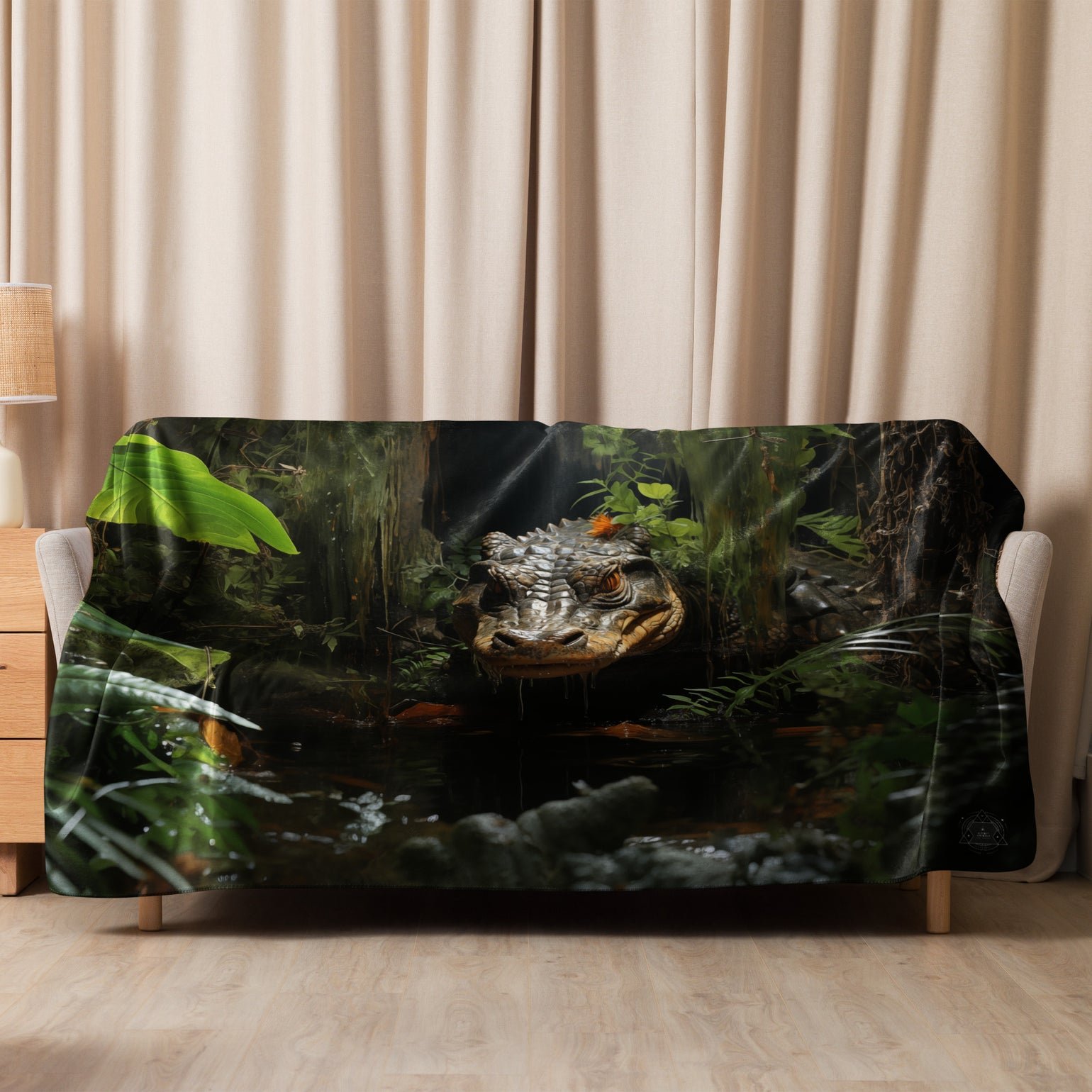 Alligator Spirit Animal Sherpa Blanket