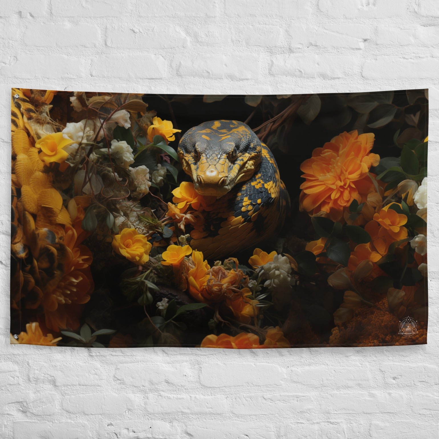 Anaconda Spirit Animal Flag Wall Art