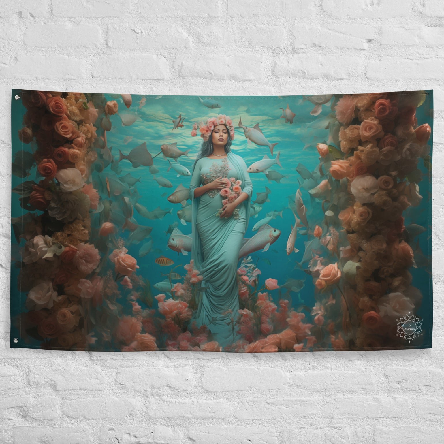Atargatis Goddess Flag Wall Art