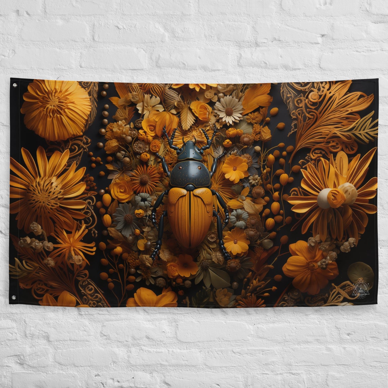 Beetle Spirit Animal Flag Wall Art