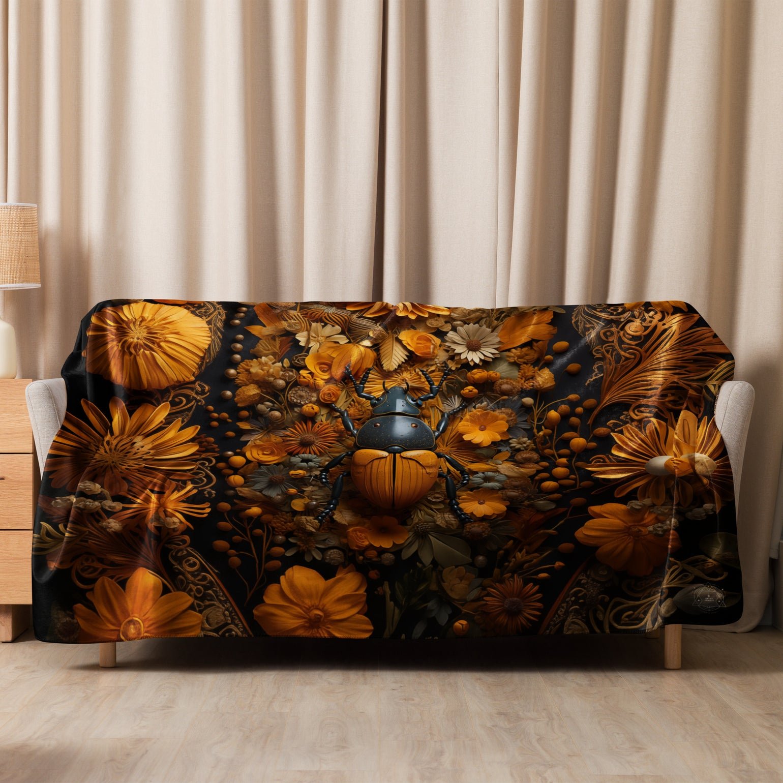 Beetle Spirit Animal Sherpa Blanket