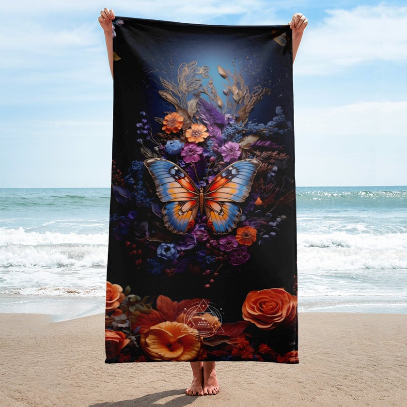 Butterfly Spirit Animal Lightweight Beach Towel