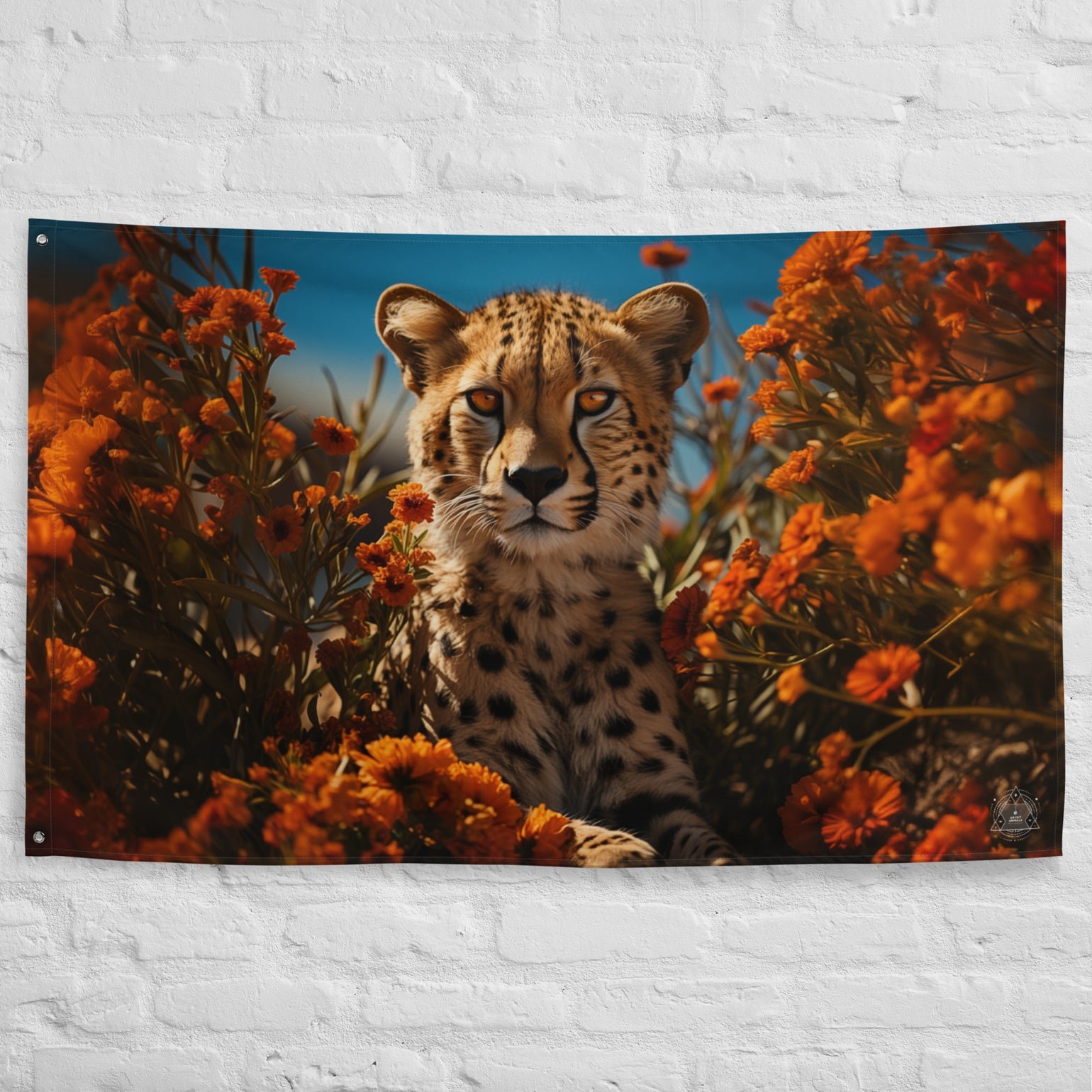 Cheetah Spirit Animal Flag Wall Art