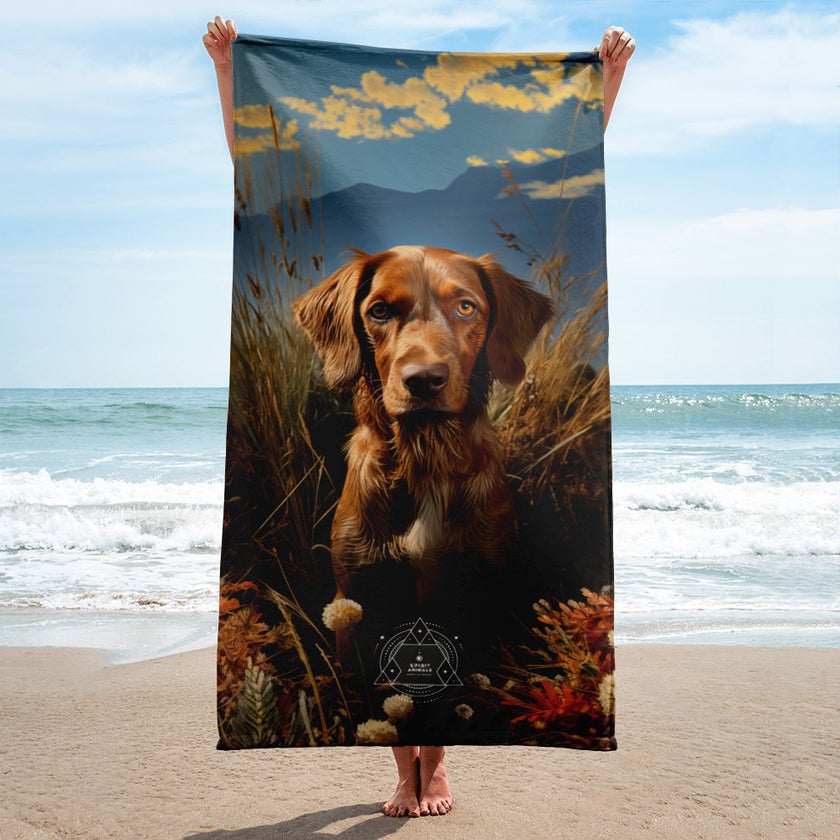 Dog Spirit Animal Lightweight Beach Towel