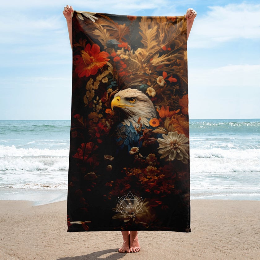 Eagle Spirit Animal Lightweight Beach Towel