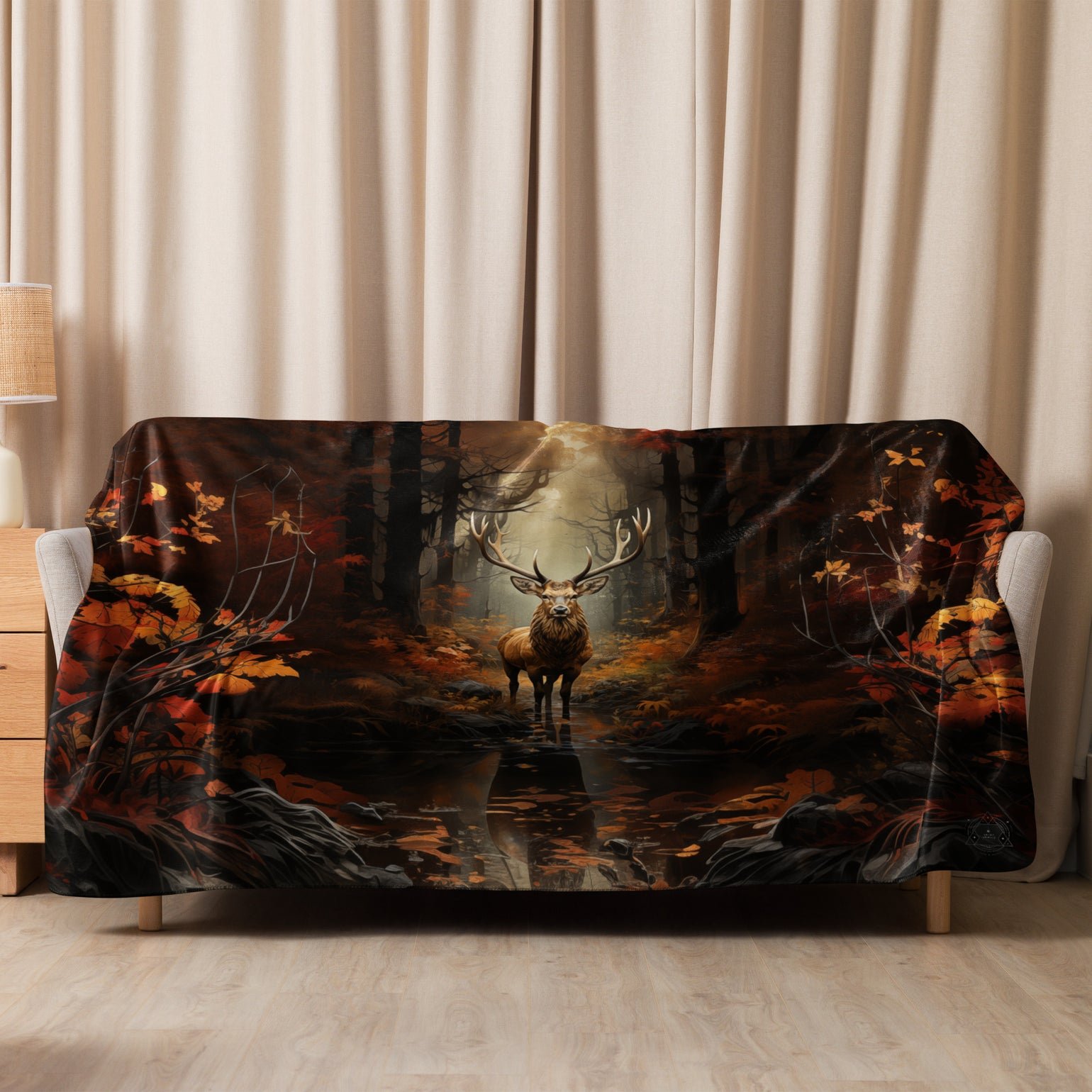 Elk Spirit Animal Sherpa Blanket