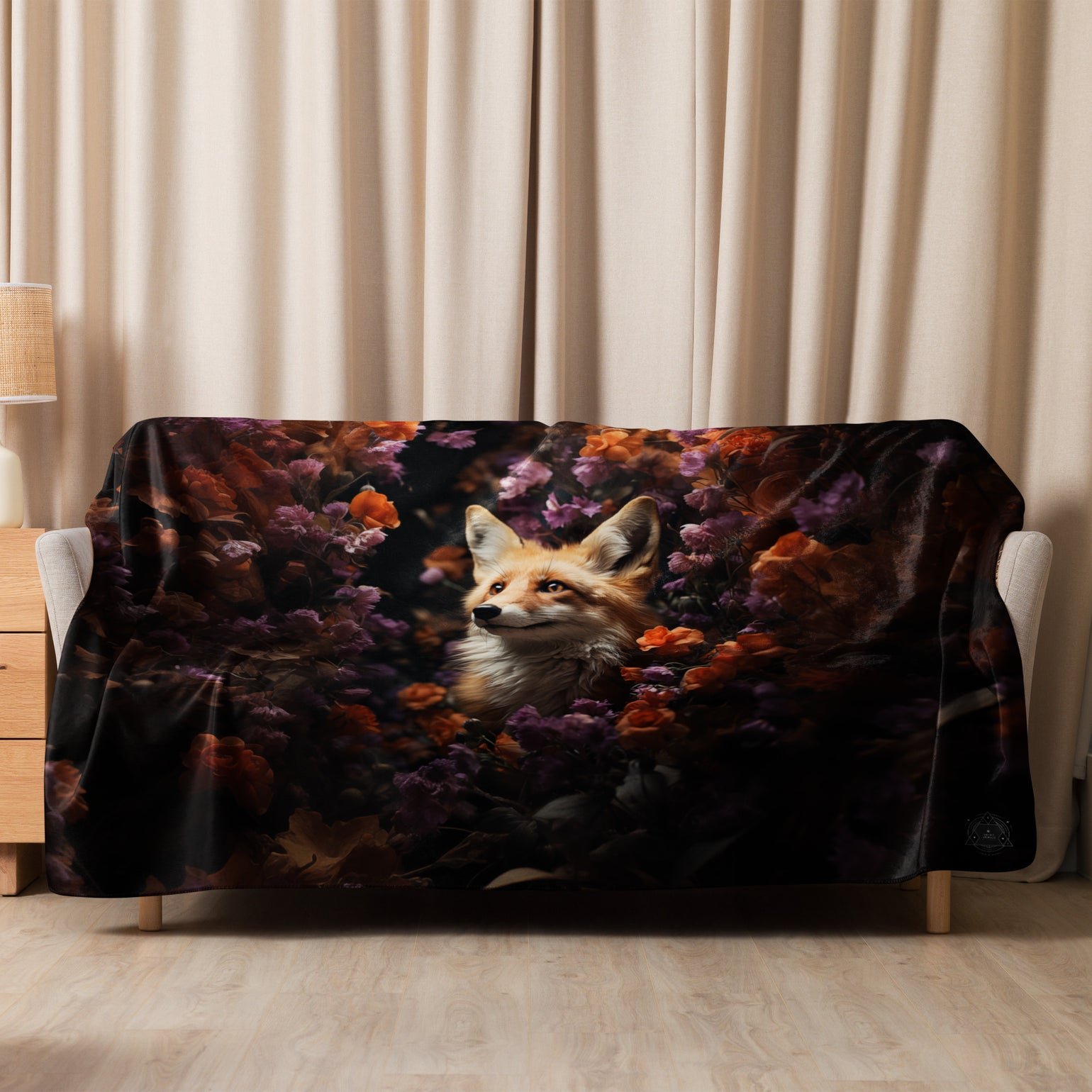 Fox Spirit Animal Sherpa Blanket