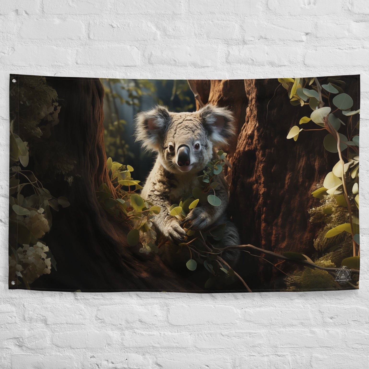 Koala Spirit Animal Flag Wall Art