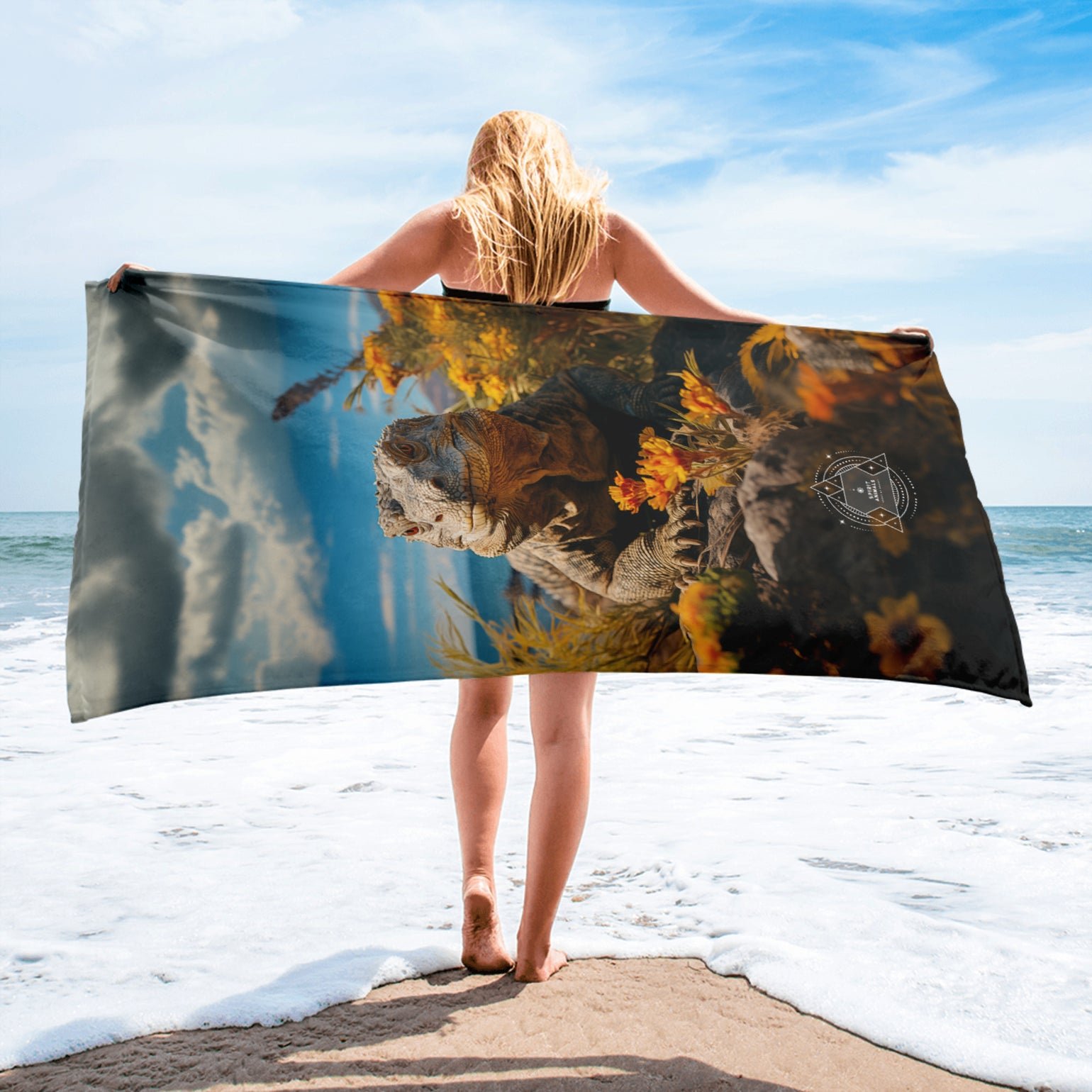 Komodo Dragon Spirit Animal Lightweight Beach Towel