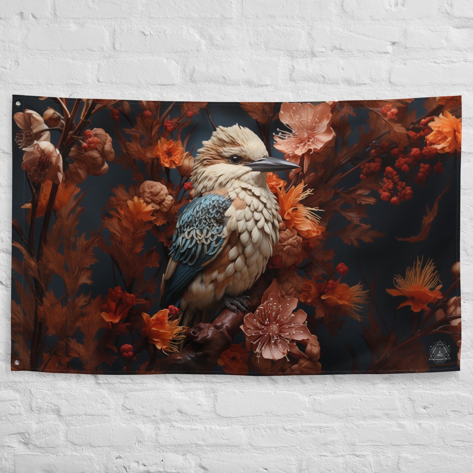 Kookaburra Spirit Animal Flag Wall Art