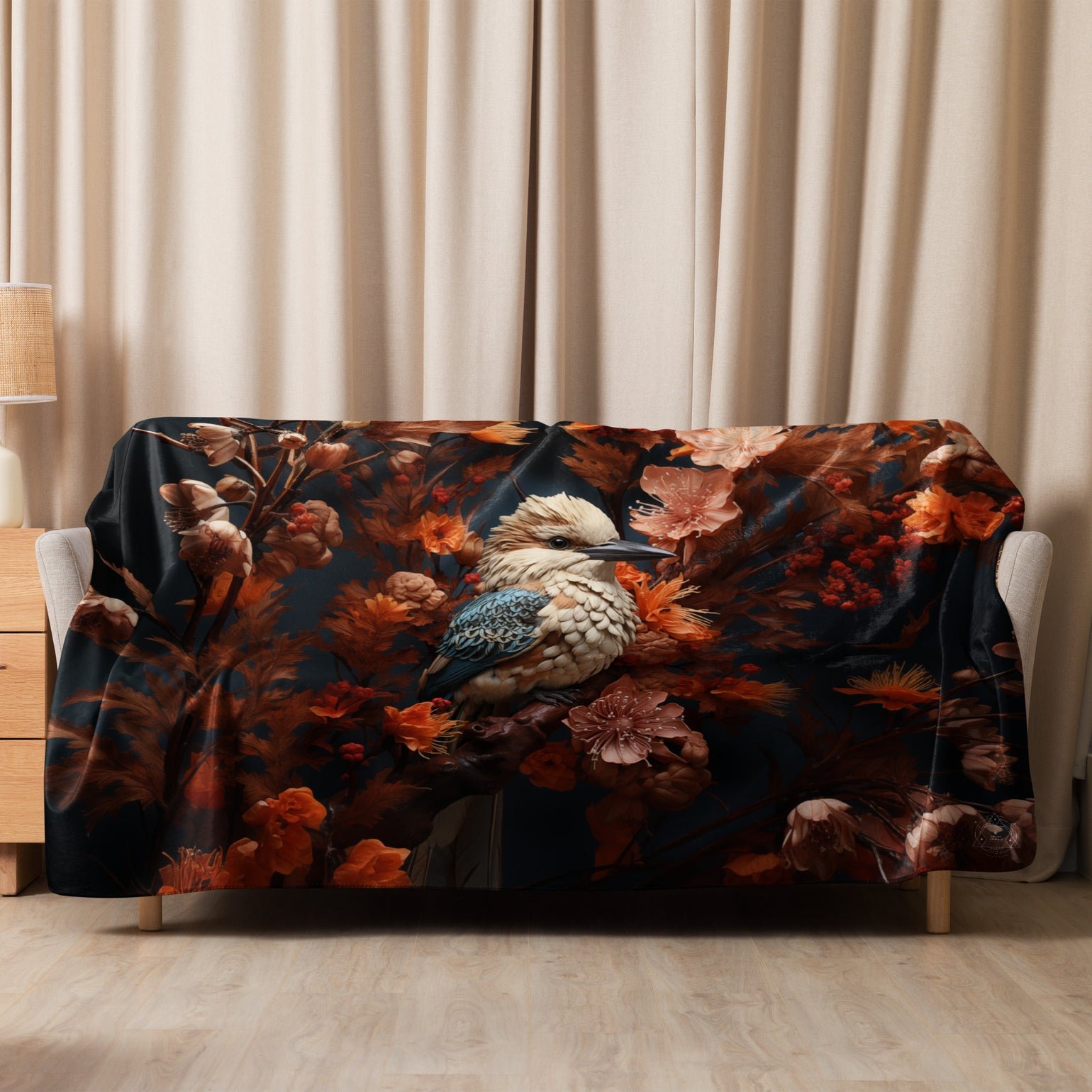 Kookaburra Spirit Animal Sherpa Blanket