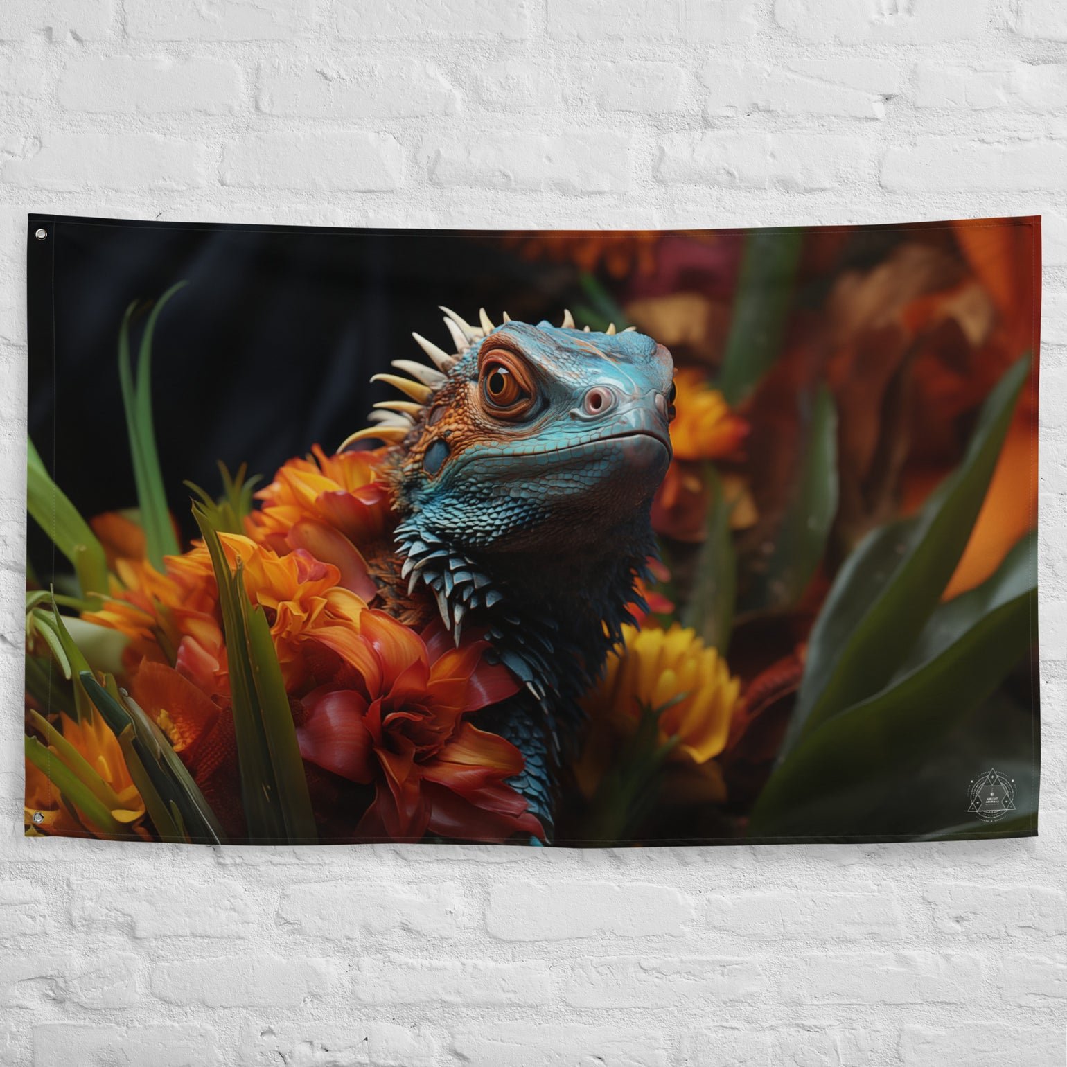 Lizard Spirit Animal Flag Wall Art