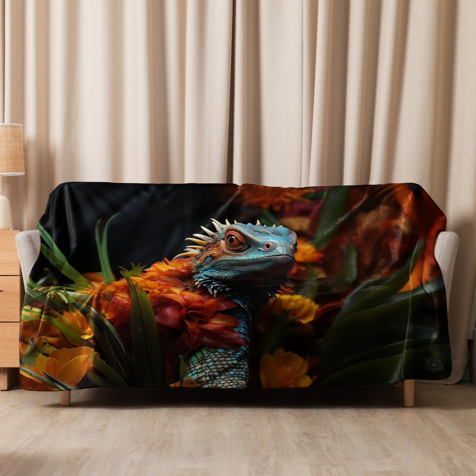 Lizard Spirit Animal Sherpa Blanket