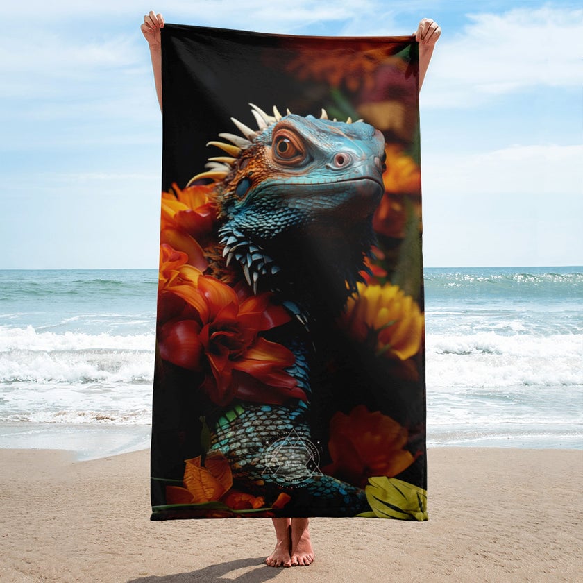 Lizard Spirit Animal Lightweight Beach Towel
