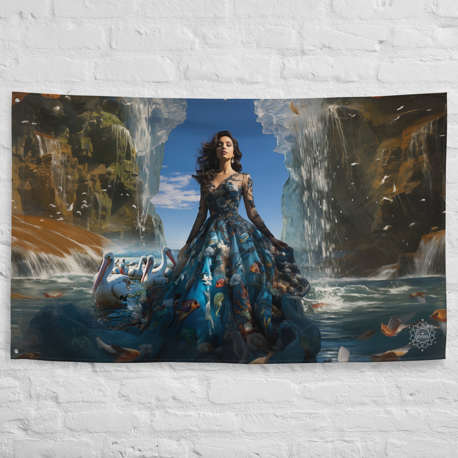 Nanshe-Goddess-all-over-print-flag-white-front-658402644f719