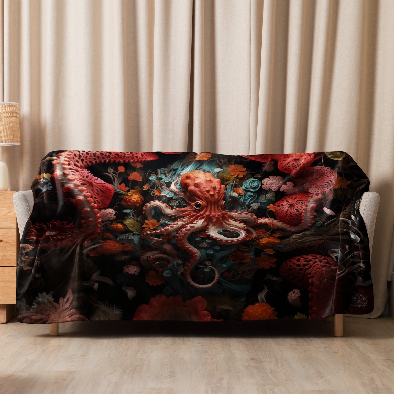 Octopus Spirit Animal Sherpa Blanket