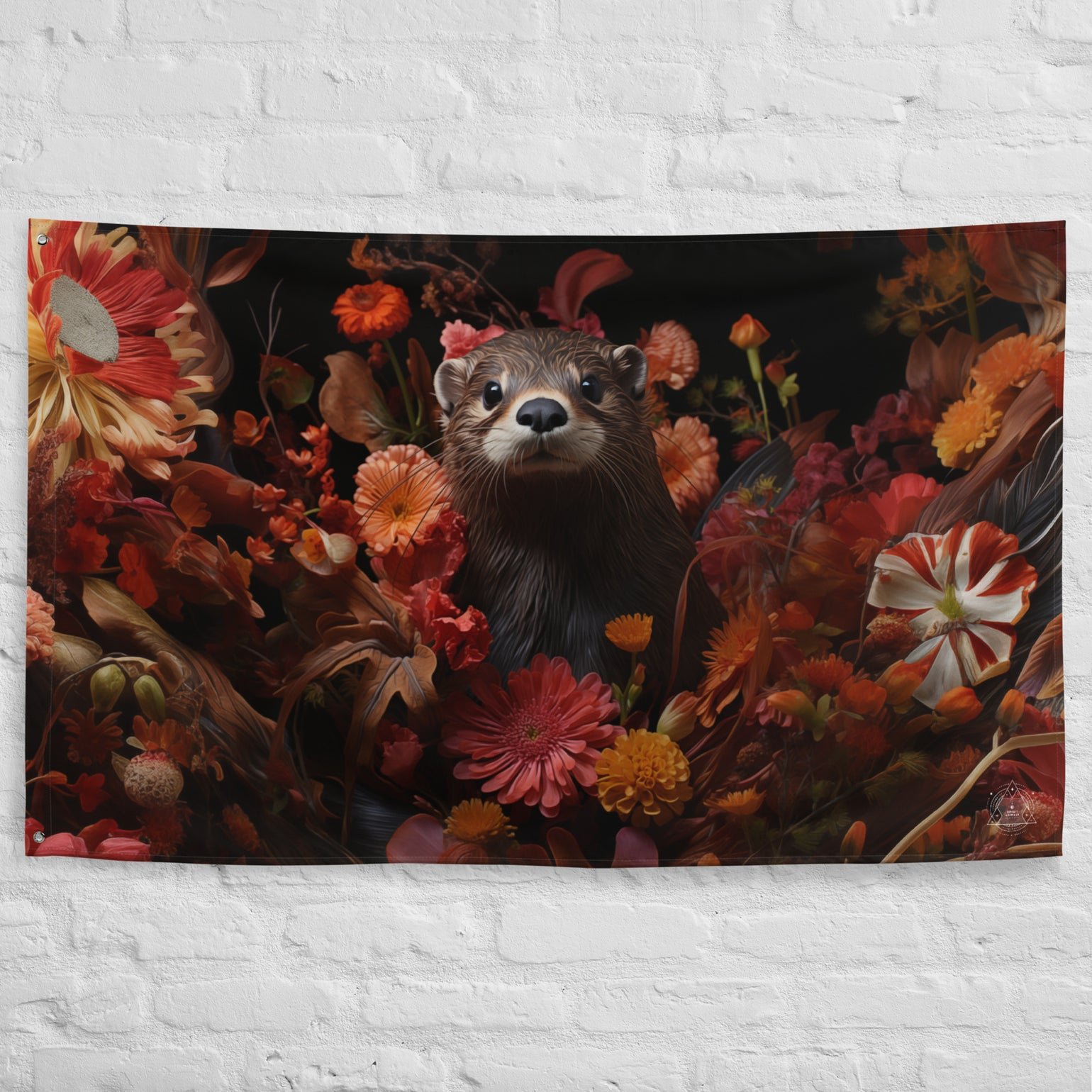 Otter Spirit Animal Flag Wall Art