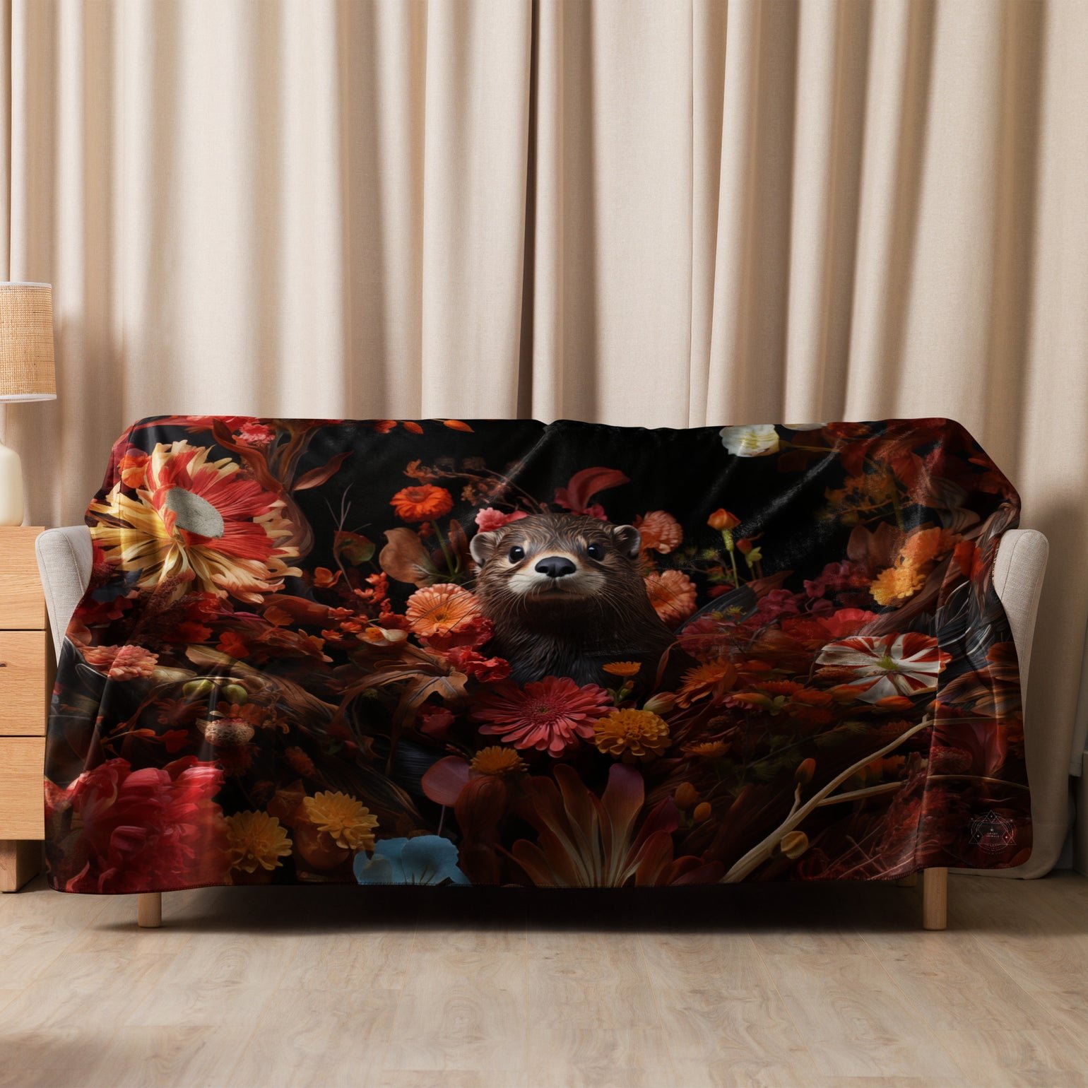 Otter Spirit Animal Sherpa Blanket