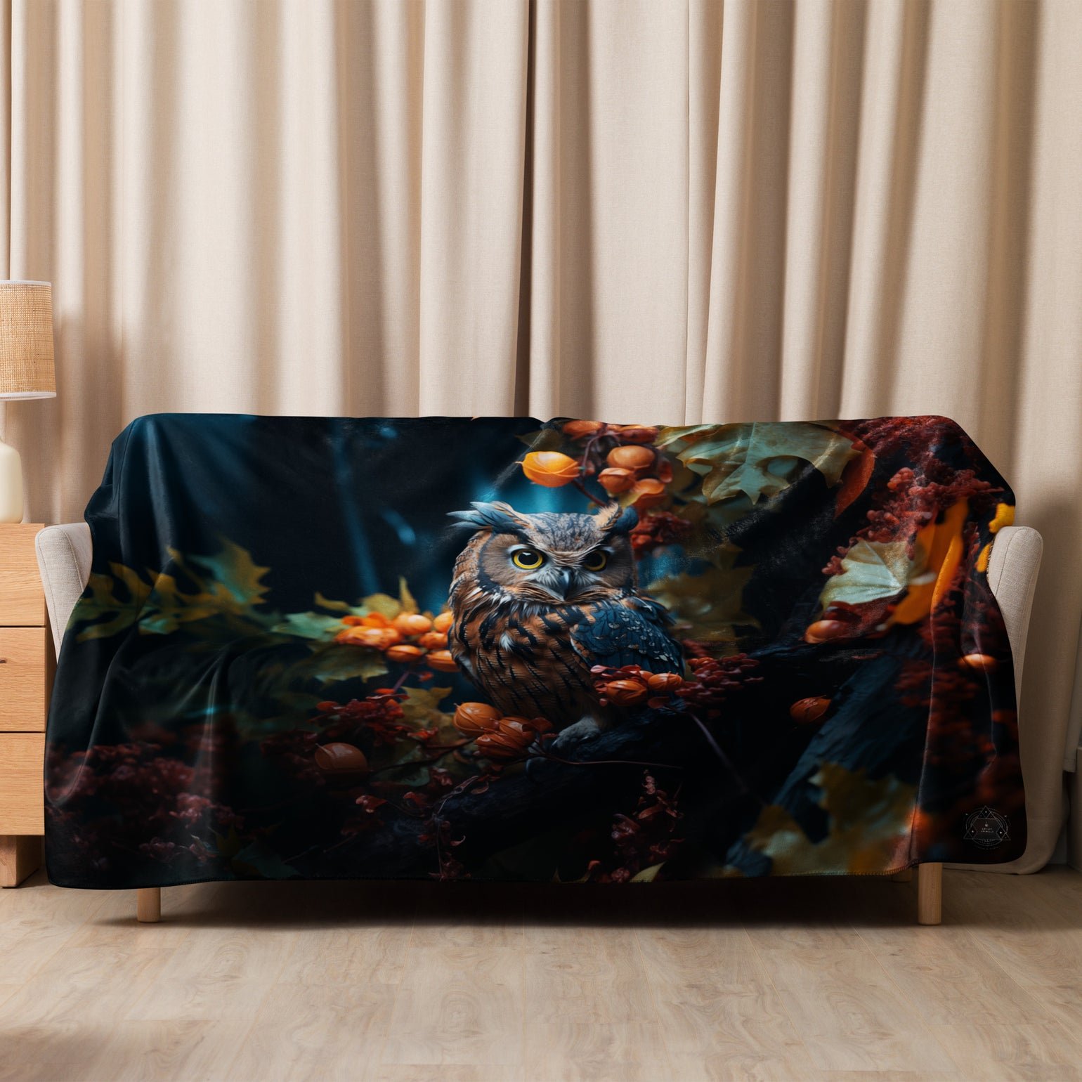 Owl Spirit Animal Sherpa Blanket