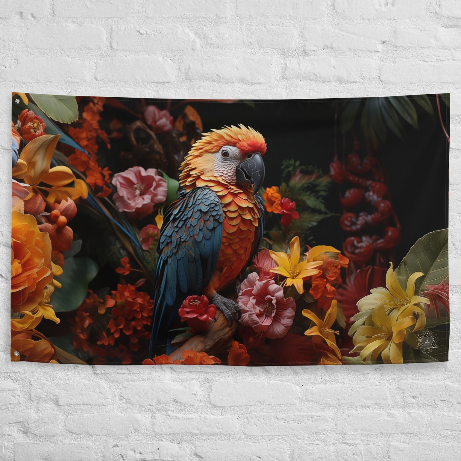 Parrot Spirit Animal Flag Wall Art