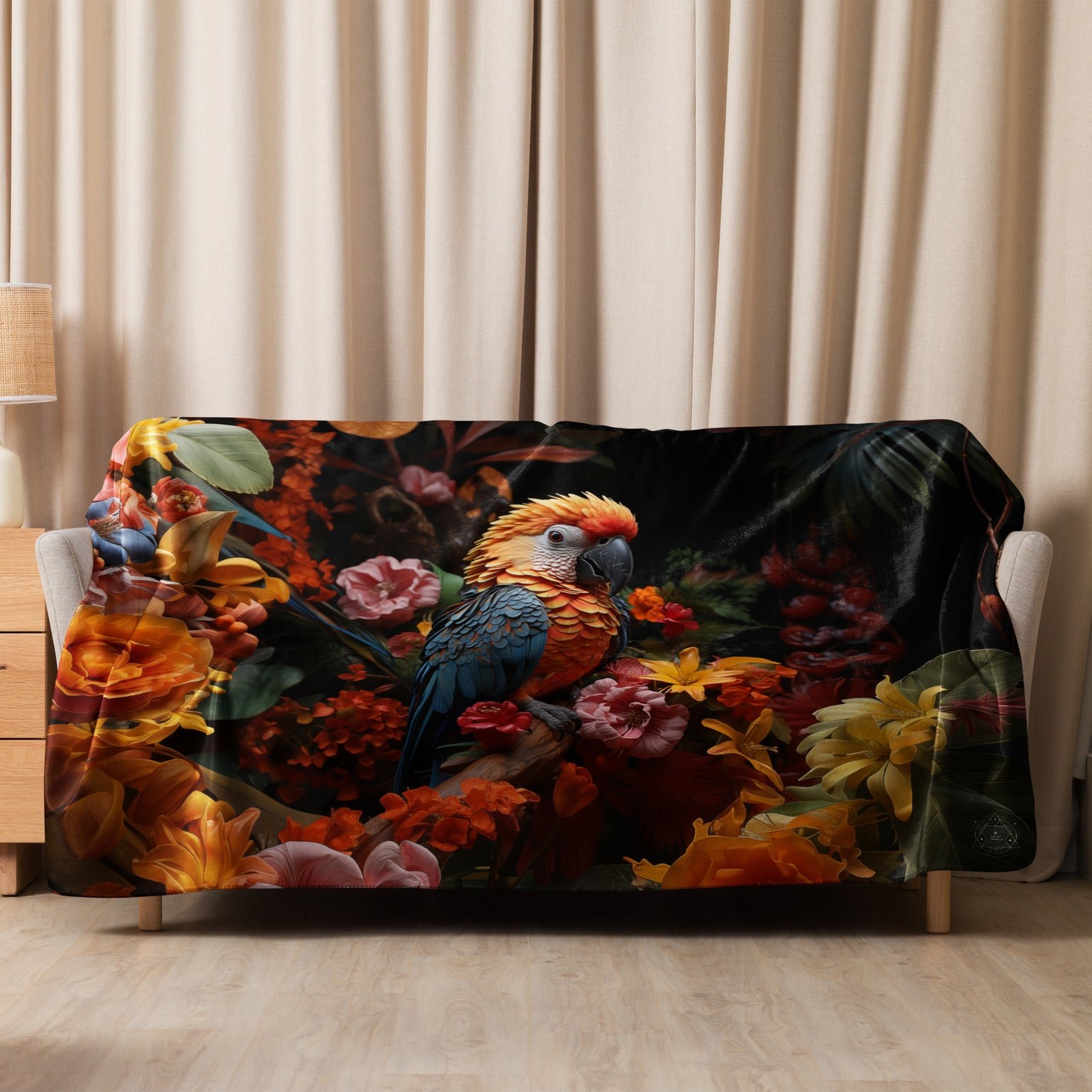 Parrot Spirit Animal Sherpa Blanket