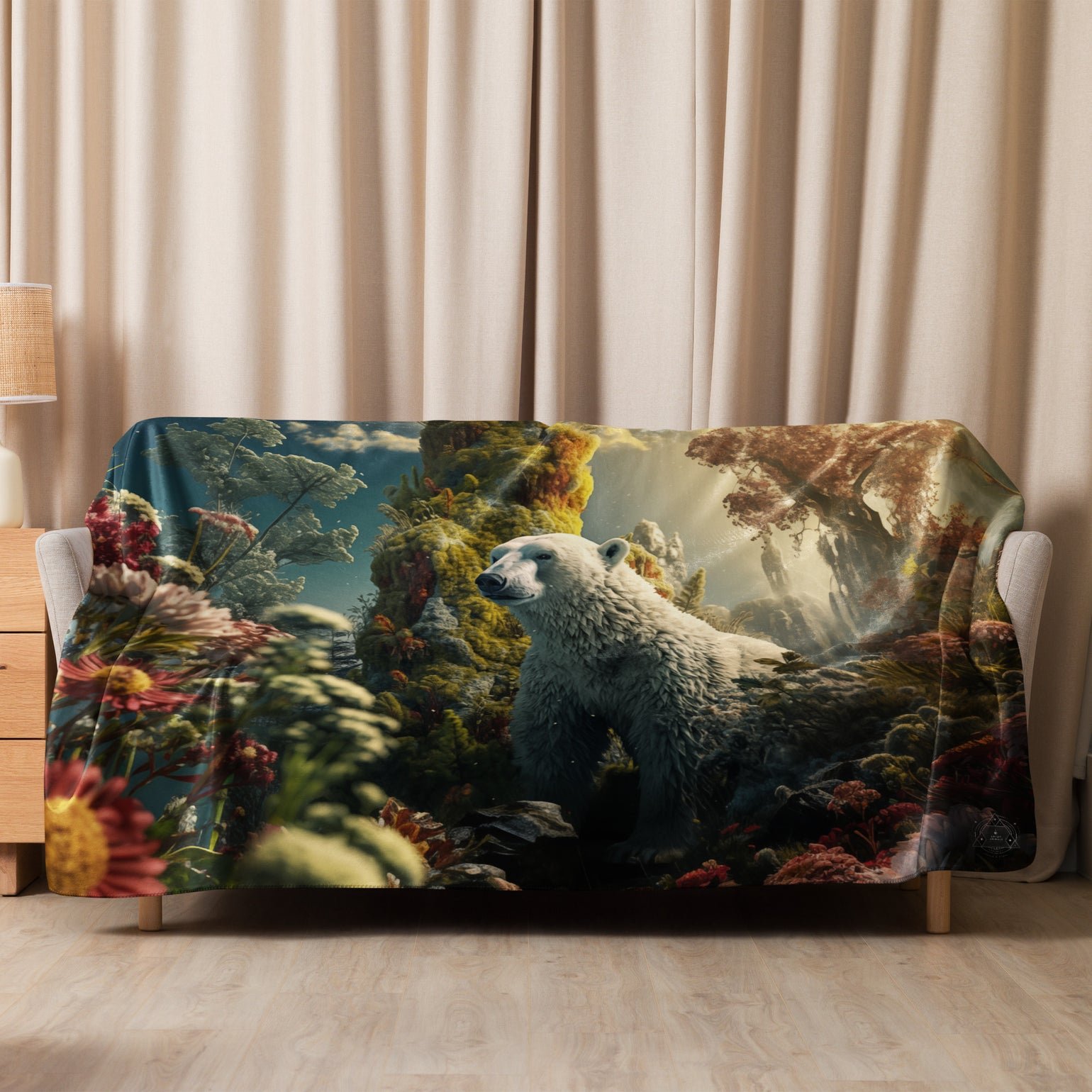 Polar Bear Spirit Animal Sherpa Blanket