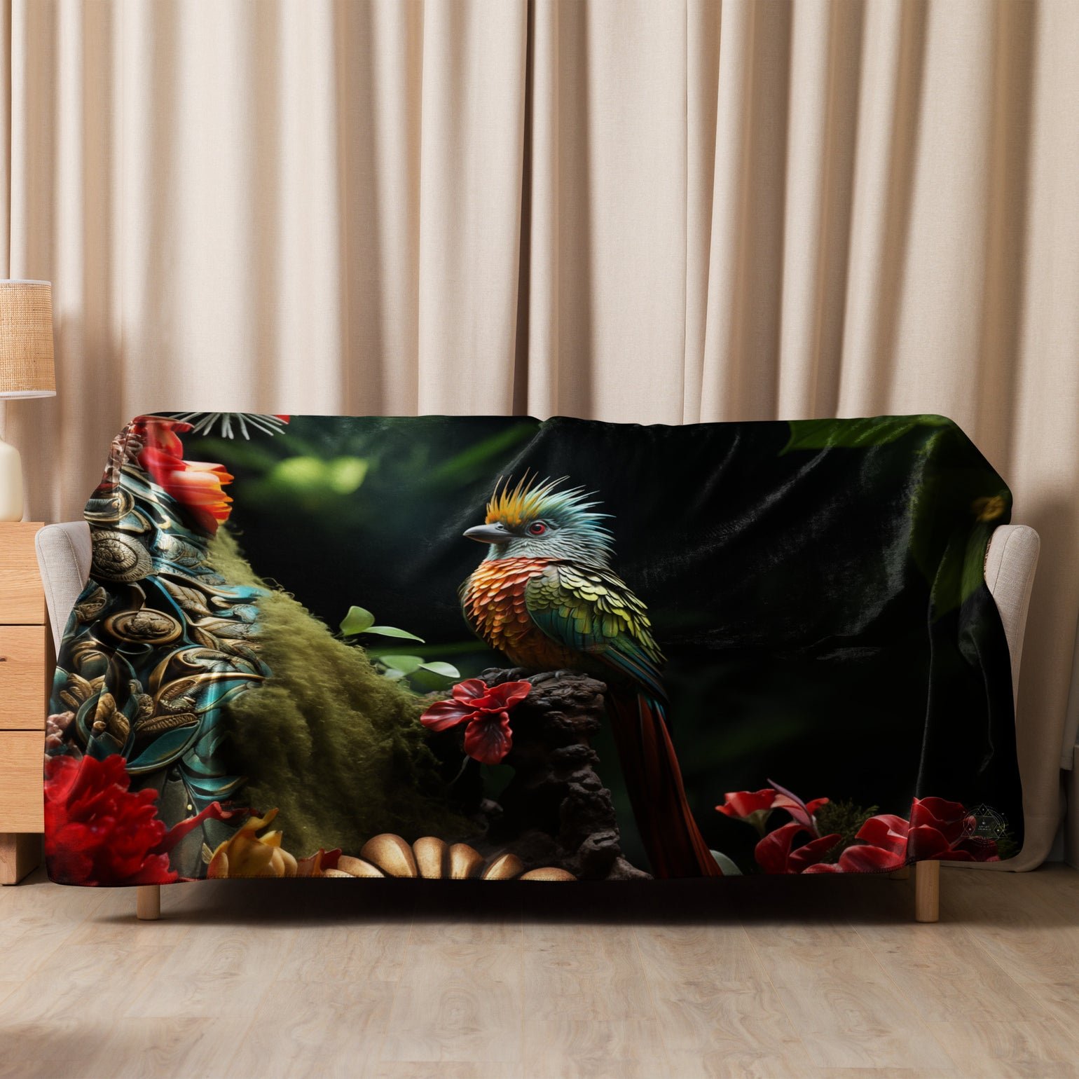 Quetzal Spirit Animal Sherpa Blanket