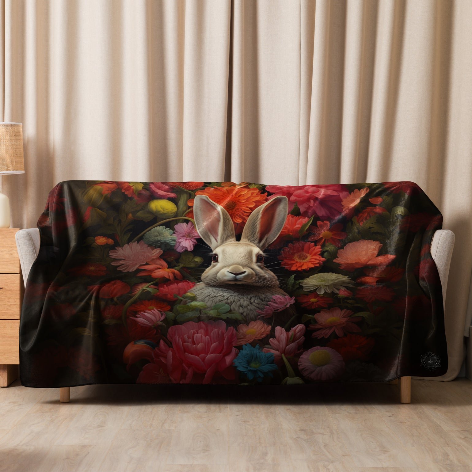 Rabbit Spirit Animal Sherpa Blanket