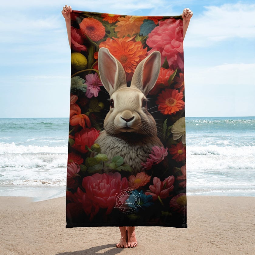 Rabbit Spirit Animal Lightweight Beach Towel