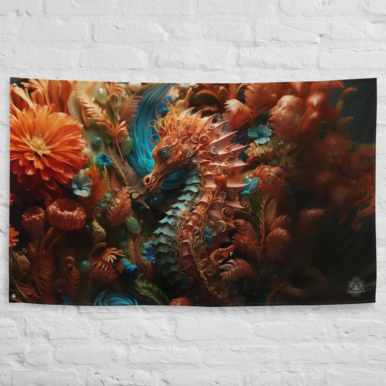 Sea horse Spirit Animal Flag Wall Art