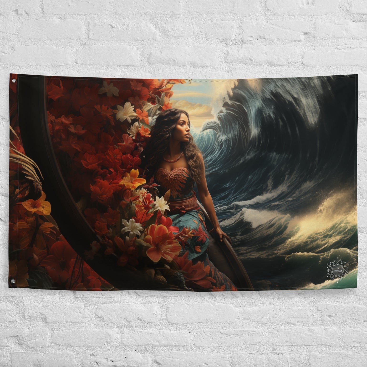 Sina-Uli-Goddess-all-over-print-flag-white-front-6583fba977826