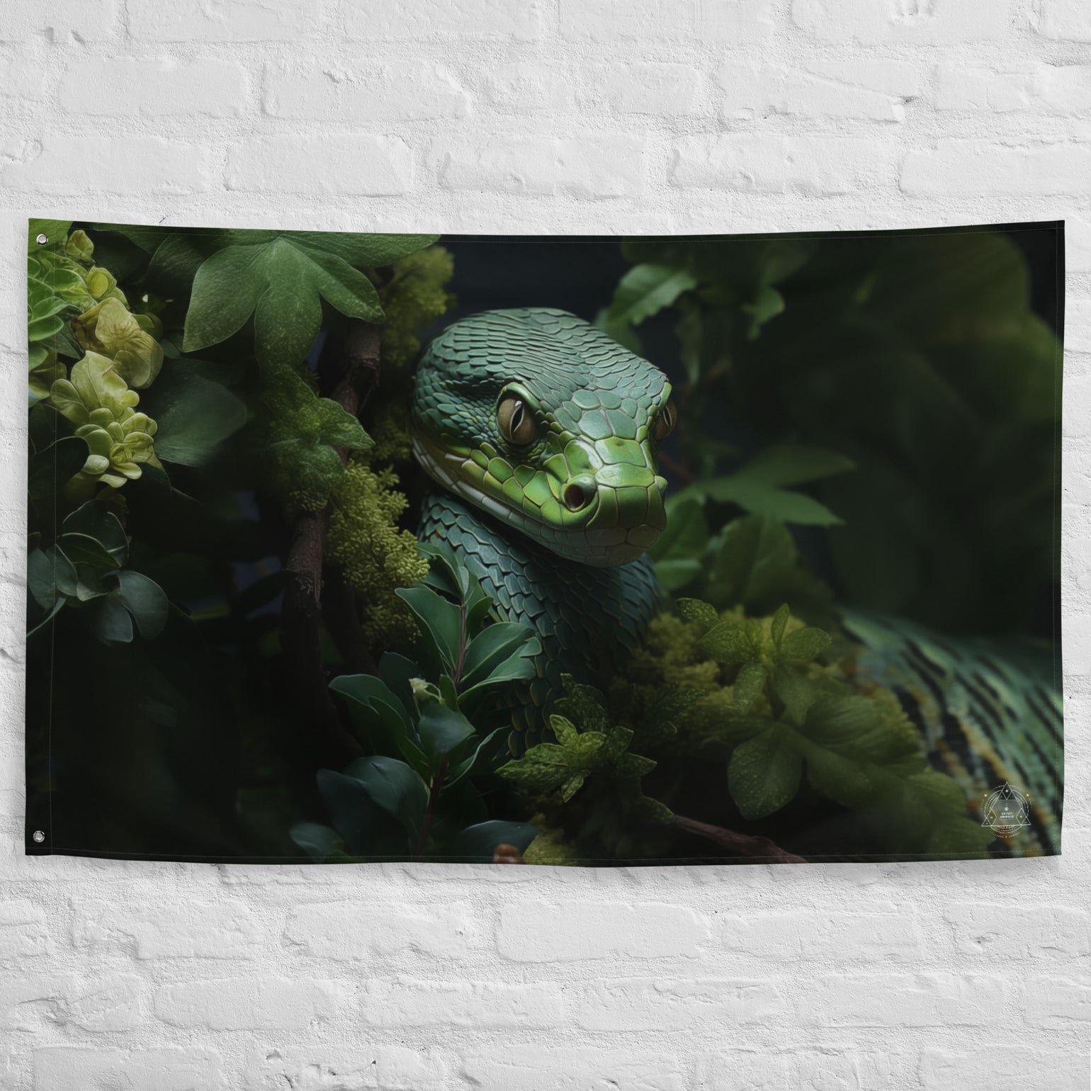 Snake Spirit Animal Flag Wall Art