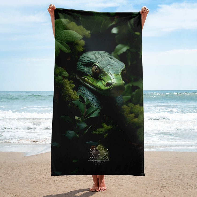 Snake Spirit Animal Lightweight Beach Towel