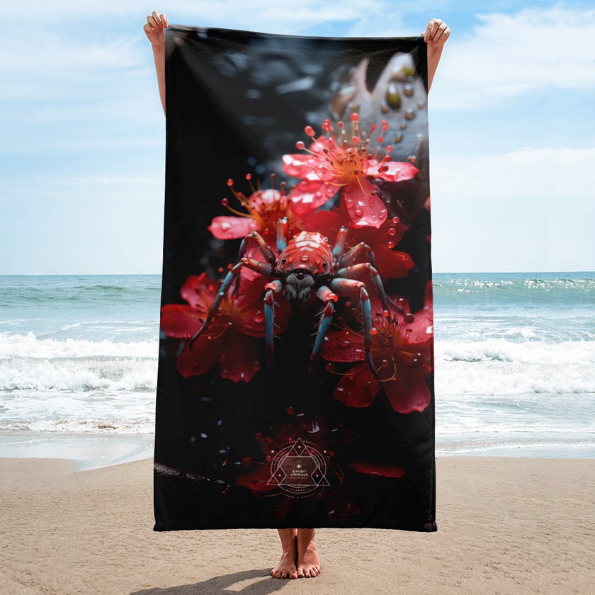 Spider Spirit Animal Lightweight Beach Towel