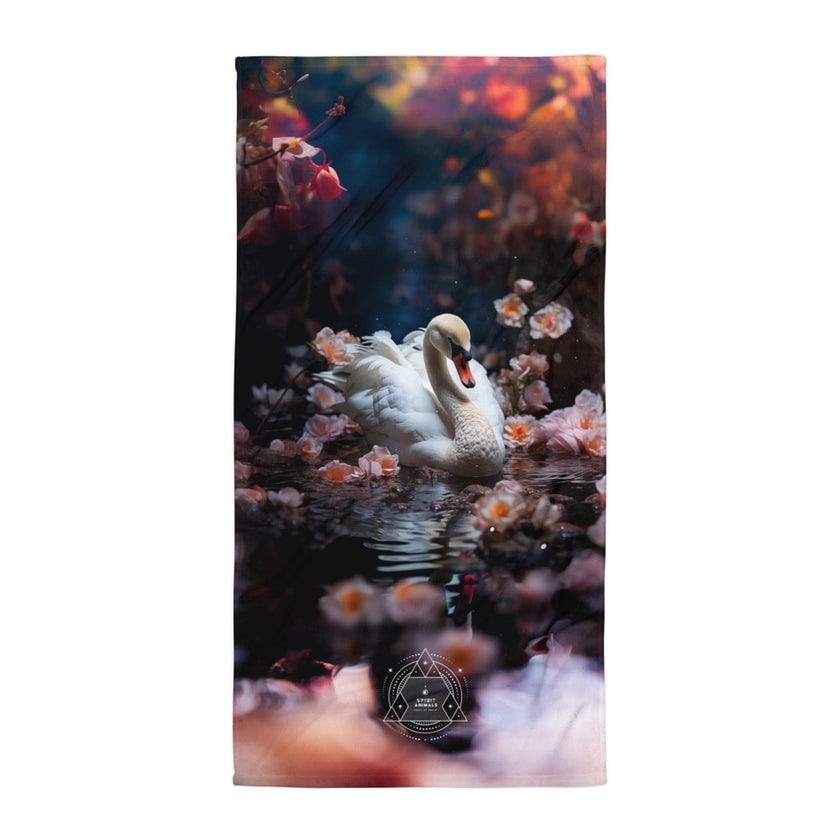 Swan Spirit Animal Lightweight Beach Towel