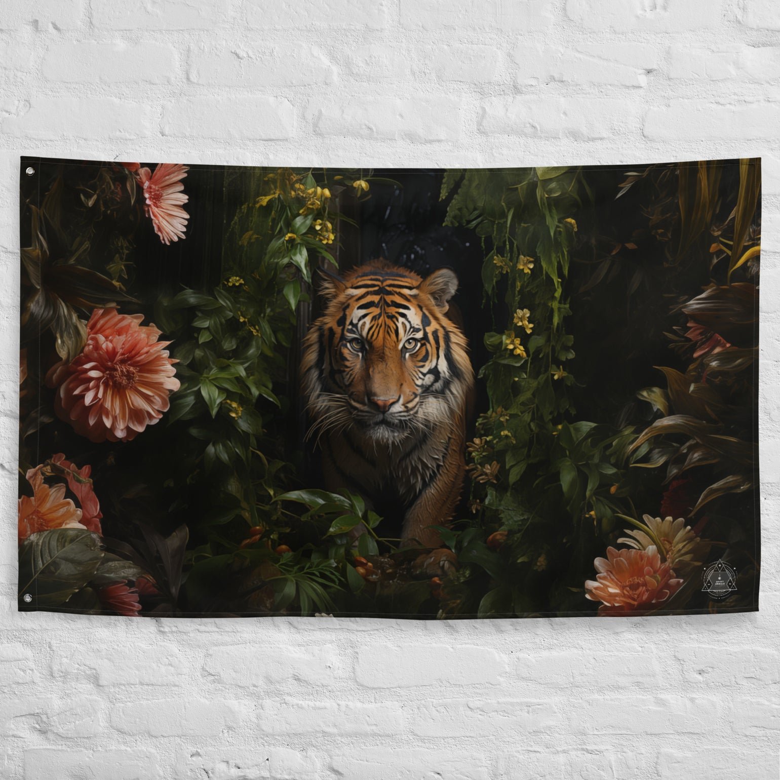 Tiger Spirit Animal Flag Wall Art