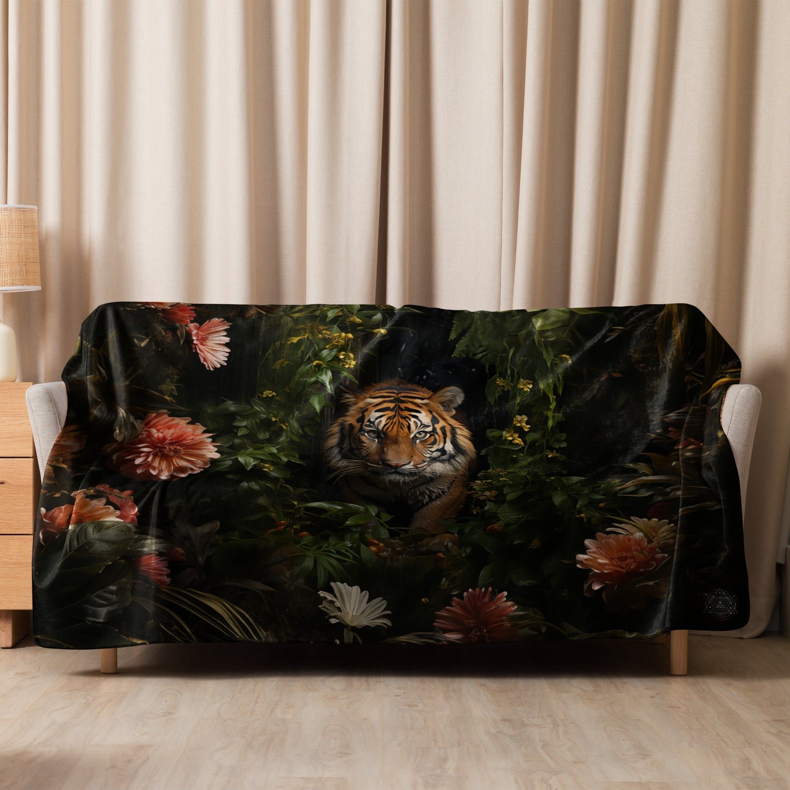 Tiger Spirit Animal Sherpa Blanket