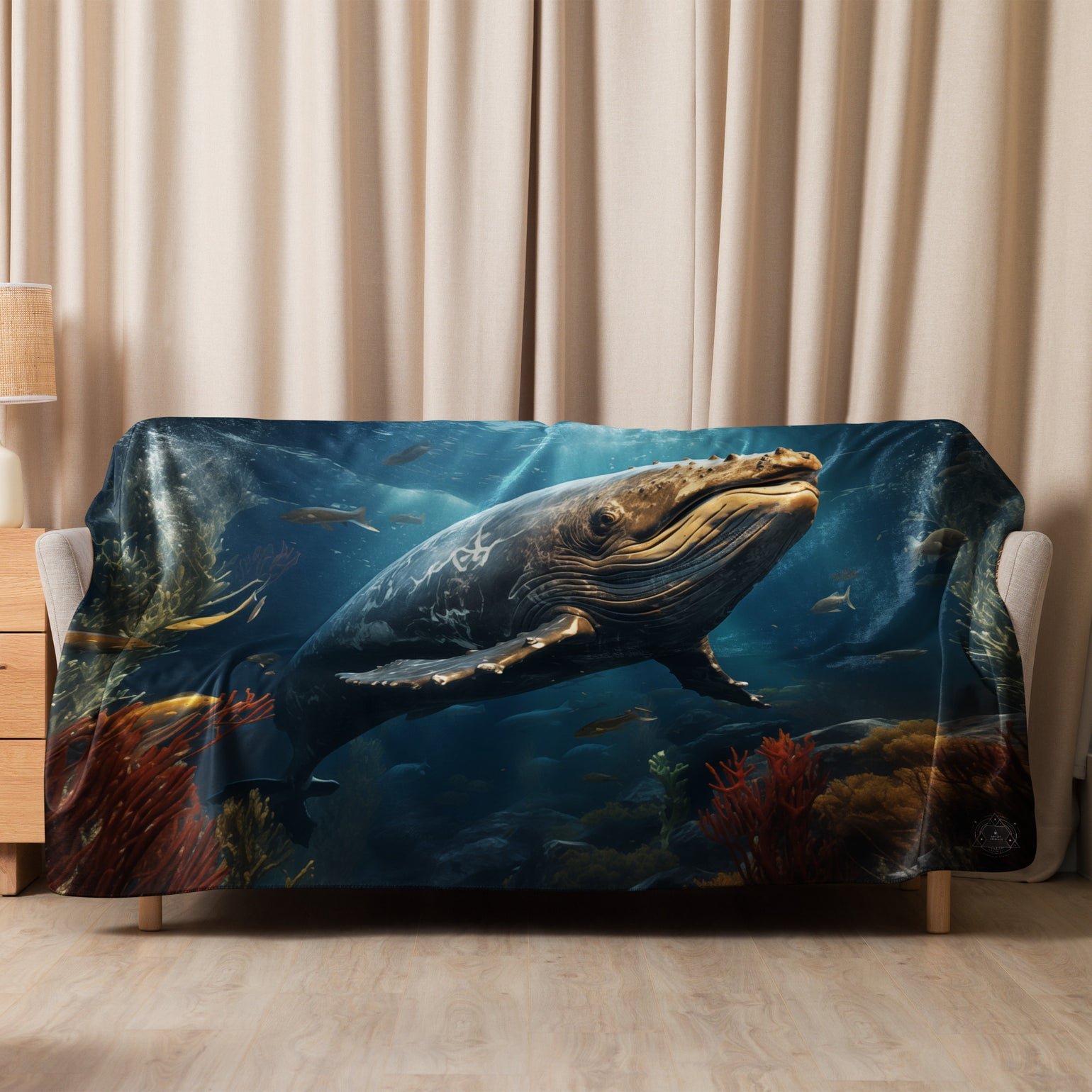 Whale Spirit Animal Sherpa Blanket