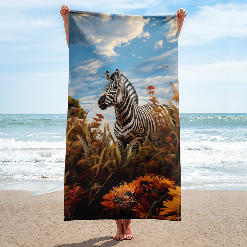 Zebra Spirit Animal Lightweight Beach Towel