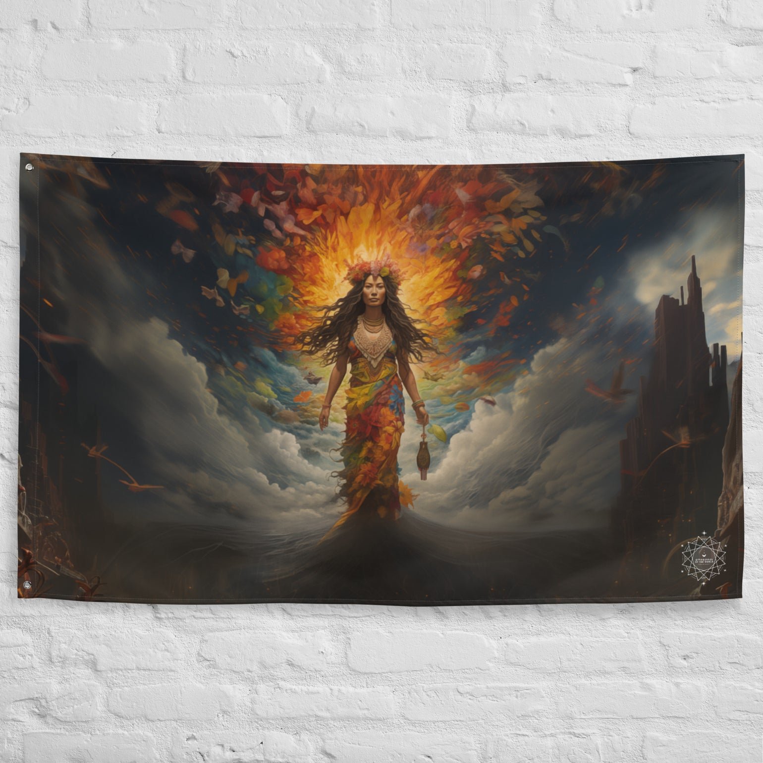 Pele Goddess Flag Wall Art
