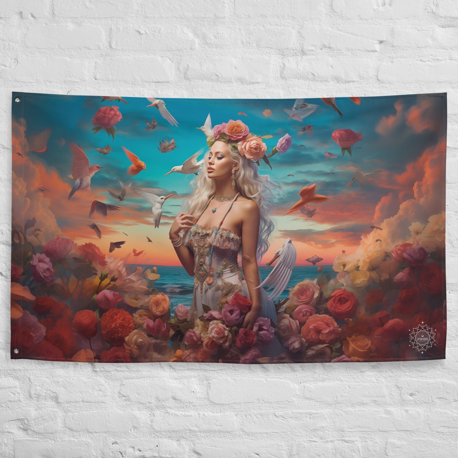 Aphrodite Goddess Flag Wall Art