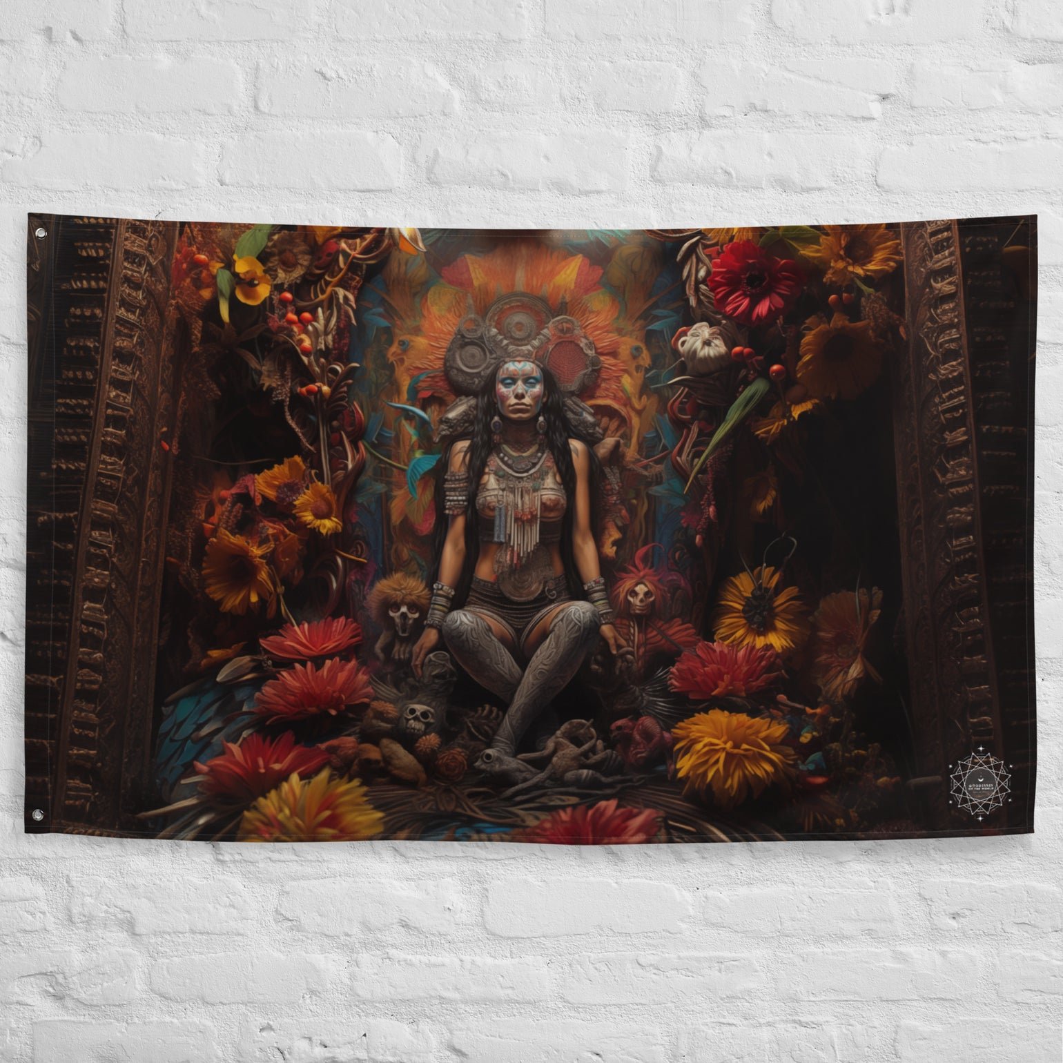 Coatlicue Goddess Flag Wall Art