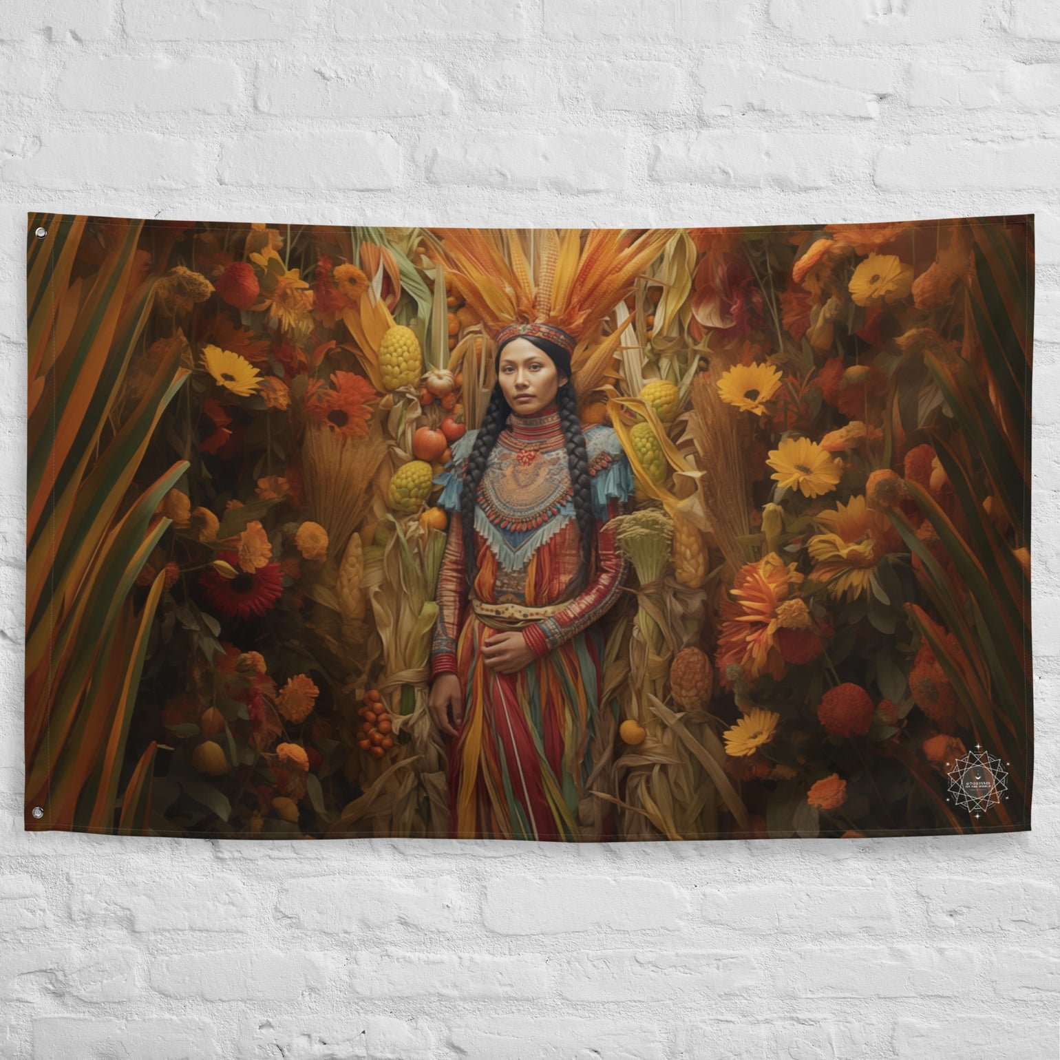 Corn Mother Goddess Flag Wall Art