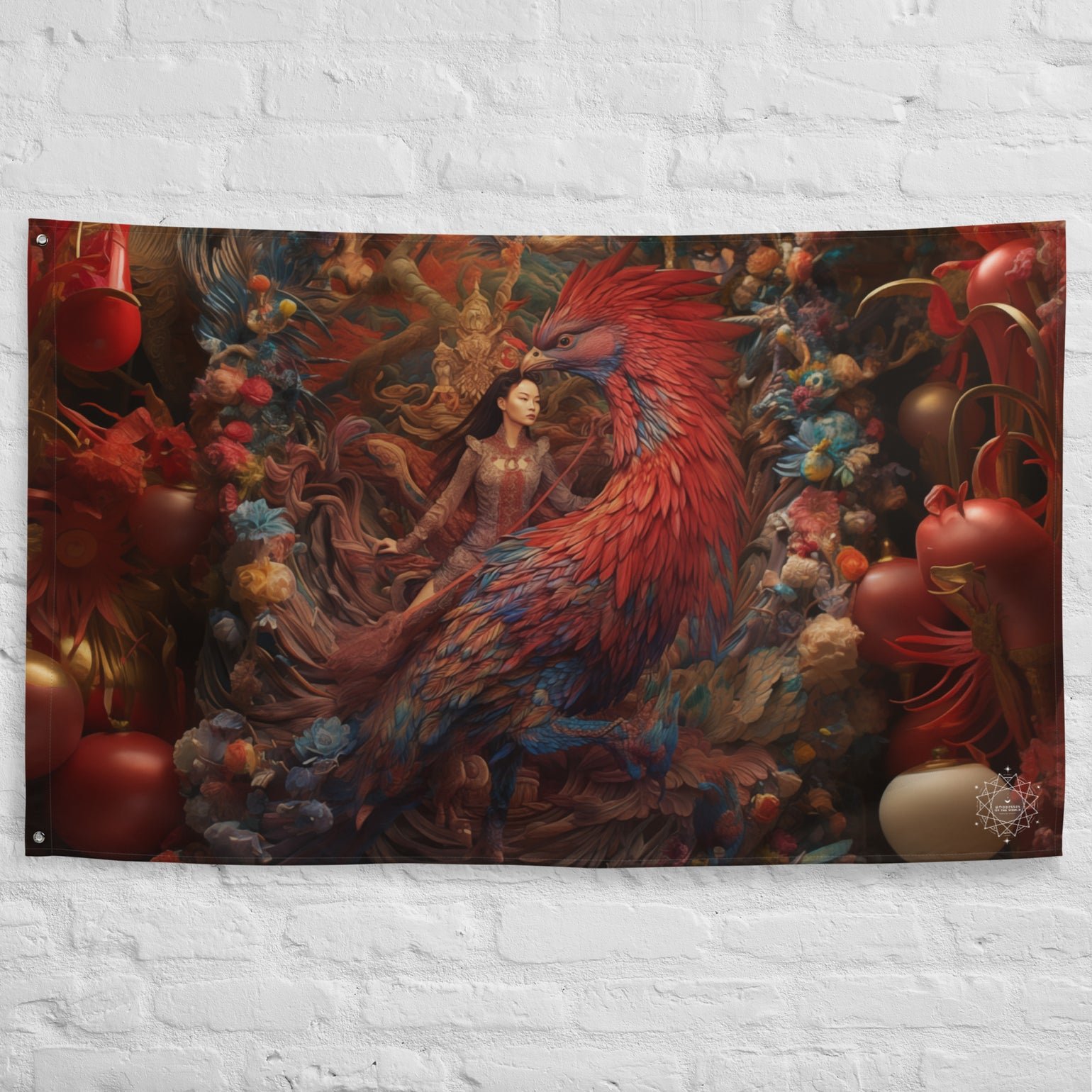Feng Po Po Goddess Flag Wall Art