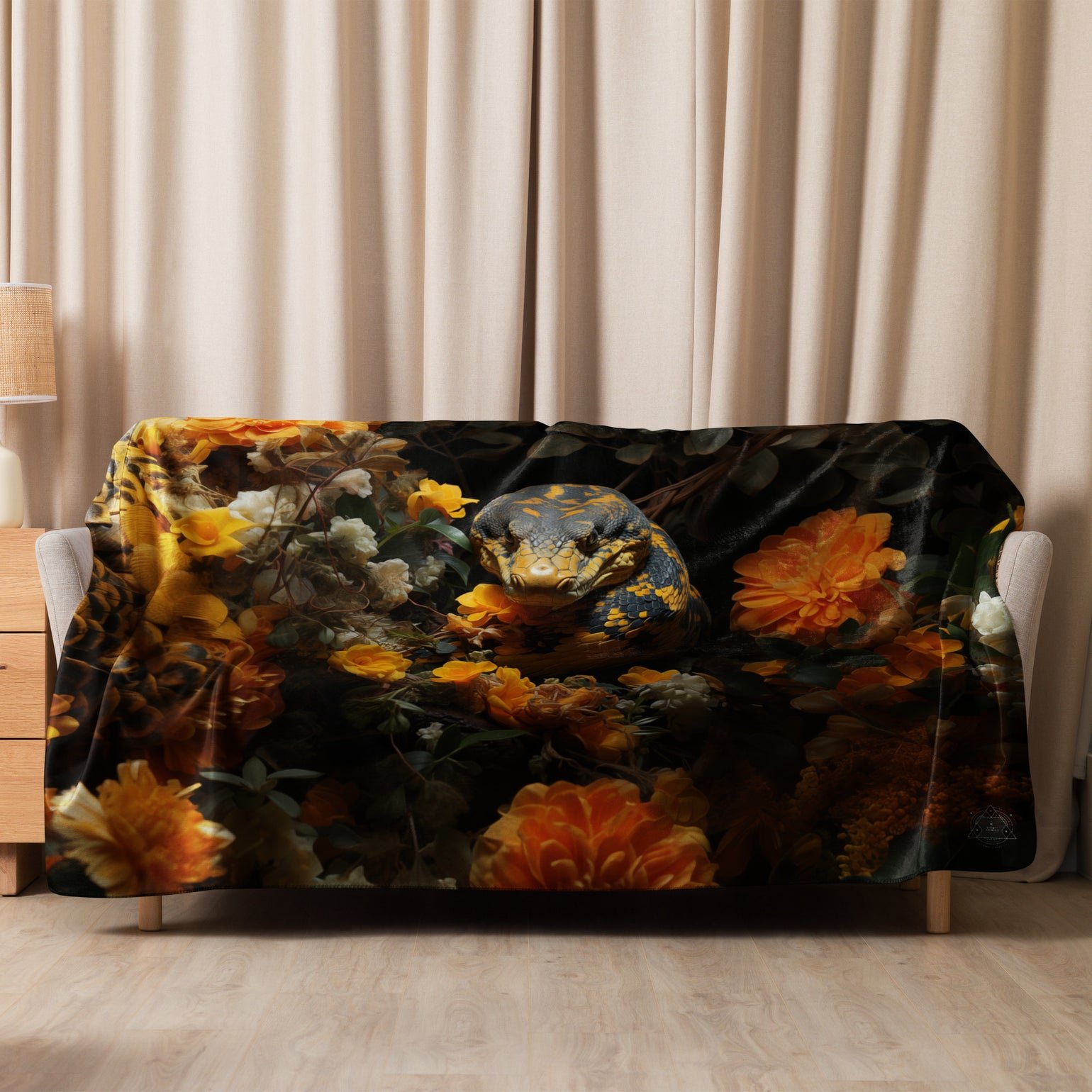 Anaconda Spirit Animal Sherpa Blanket